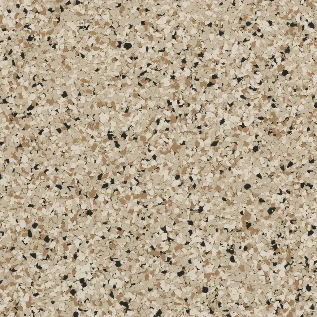 Tan speckled stone or terrazzo surface texture
