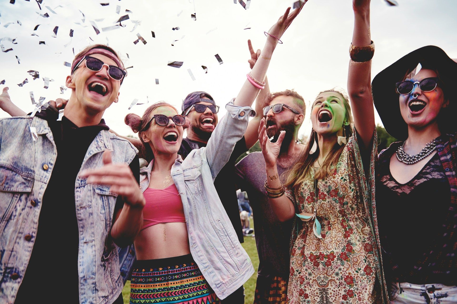 people at an outdoor festival