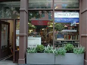 A store front with a sign that says epstein 's paints on it.