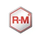 The r-m logo is a red and white hexagon on a white background.