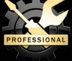 A picture of a professional logo with a wrench and a screwdriver.