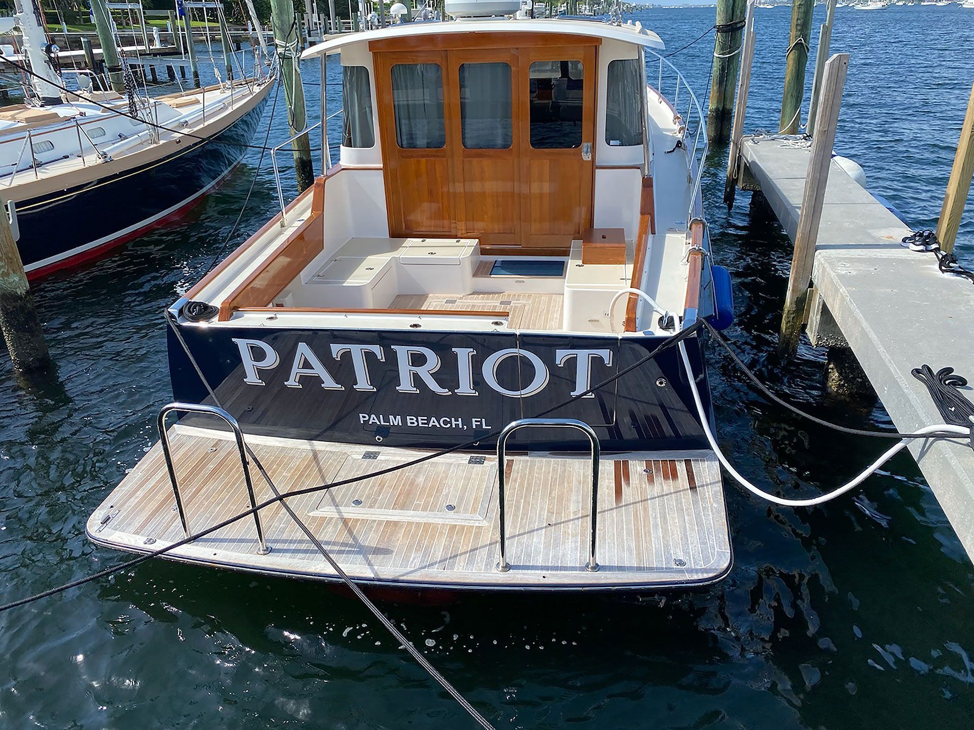 Patriot at the dock