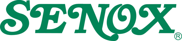 The green brand logo for SENOX featuring bold, serif typography.