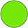 Green circle with black outline.