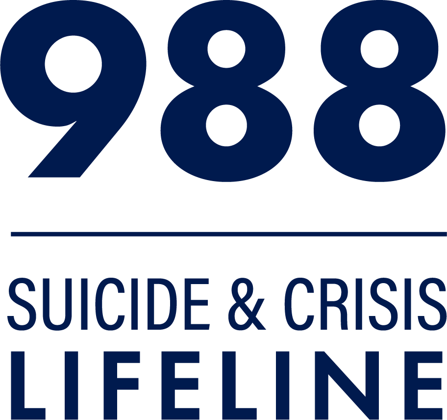 A logo for the suicide and crisis hotline
