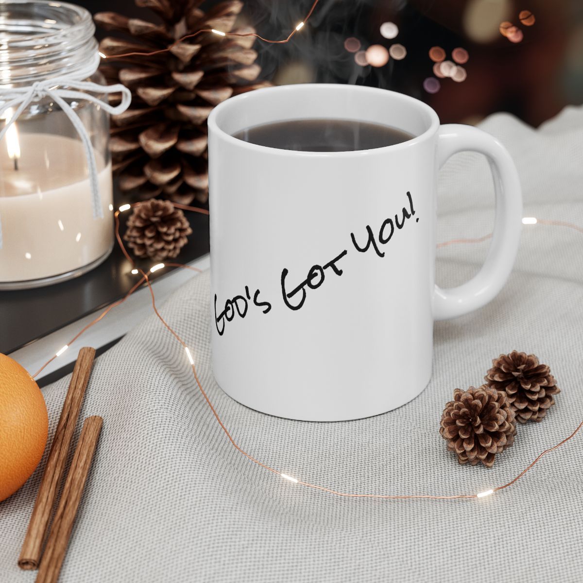 White mug with