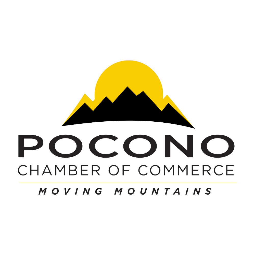 The logo for the pocono chamber of commerce is moving mountains.