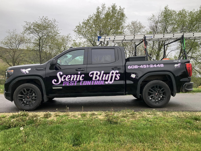 Black Truck — Rockland, WI — Scenic Bluffs Pest Control Black Truck — Rockland, WI — Scenic Bluffs Pest Control