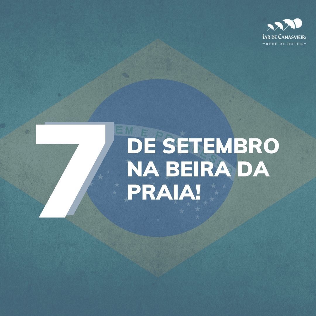 A poster that says 7 de setembro na beira da praia