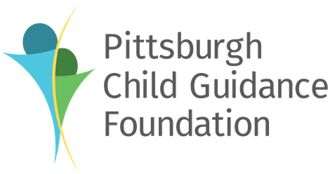Logo of Pittsburgh Child Guidance Foundation with abstract figures and text.