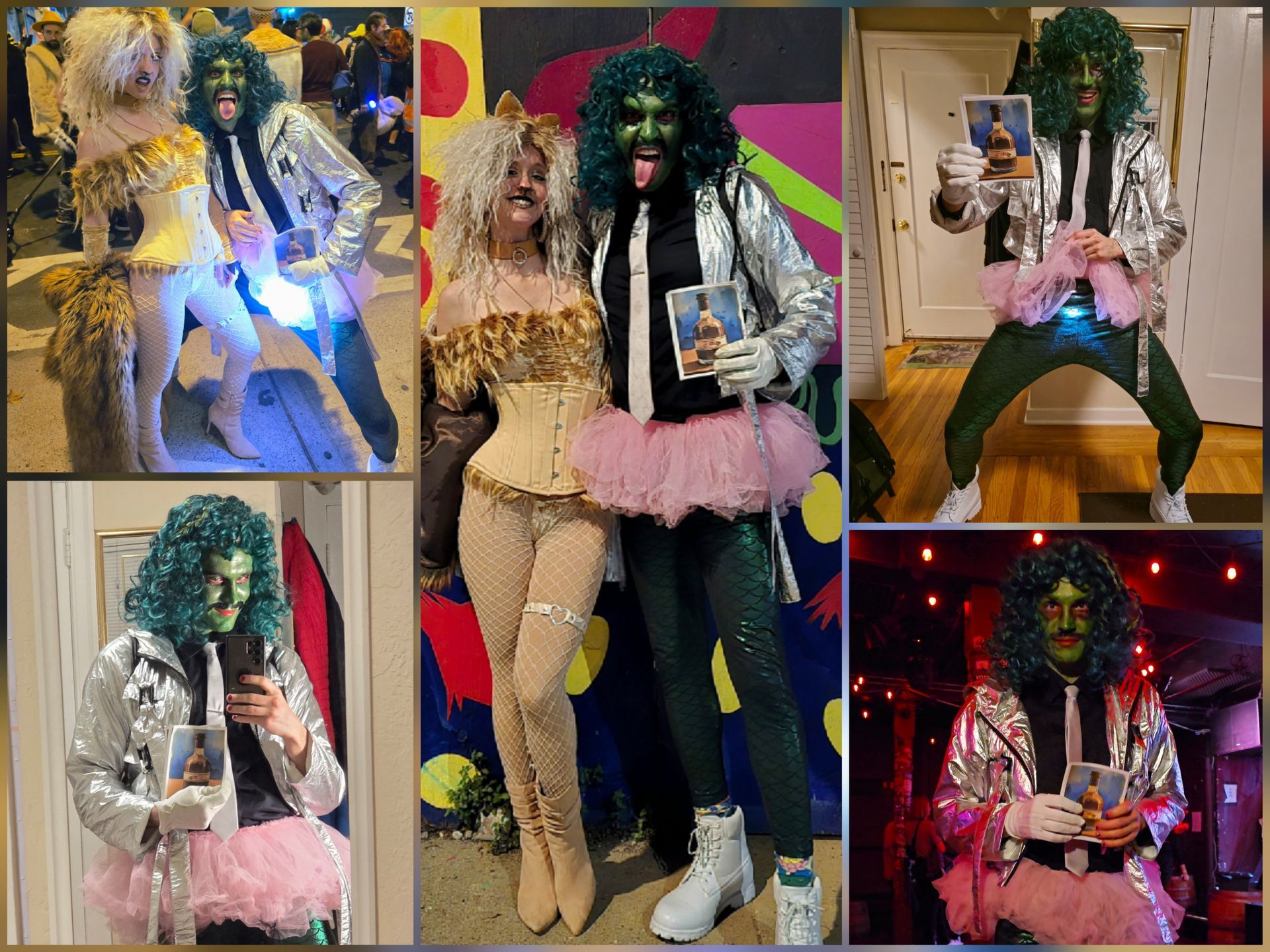 Old Gregg costumes with a woman dressed as a lioness