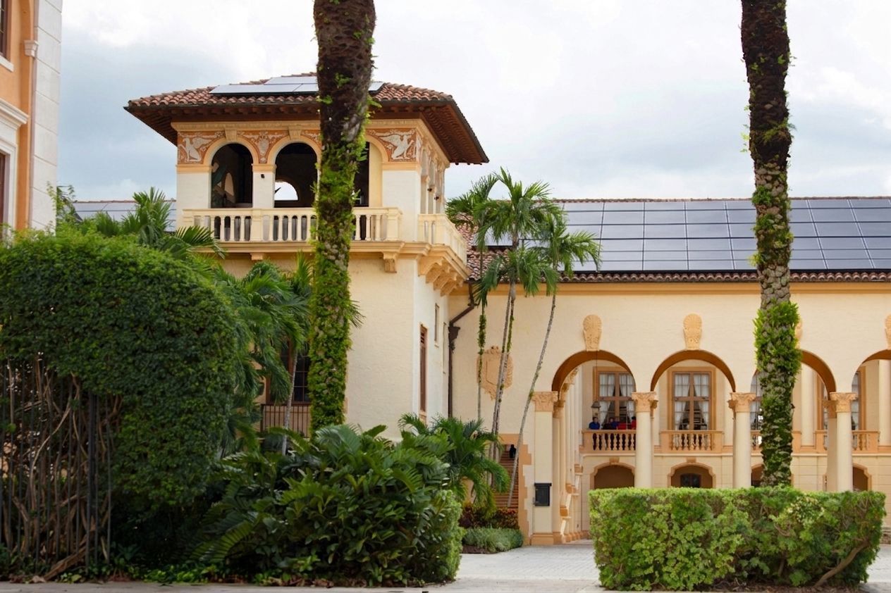 Solar panel installation in Gulf Stream designed for a oceanfront residence and long-term energy efficiency.