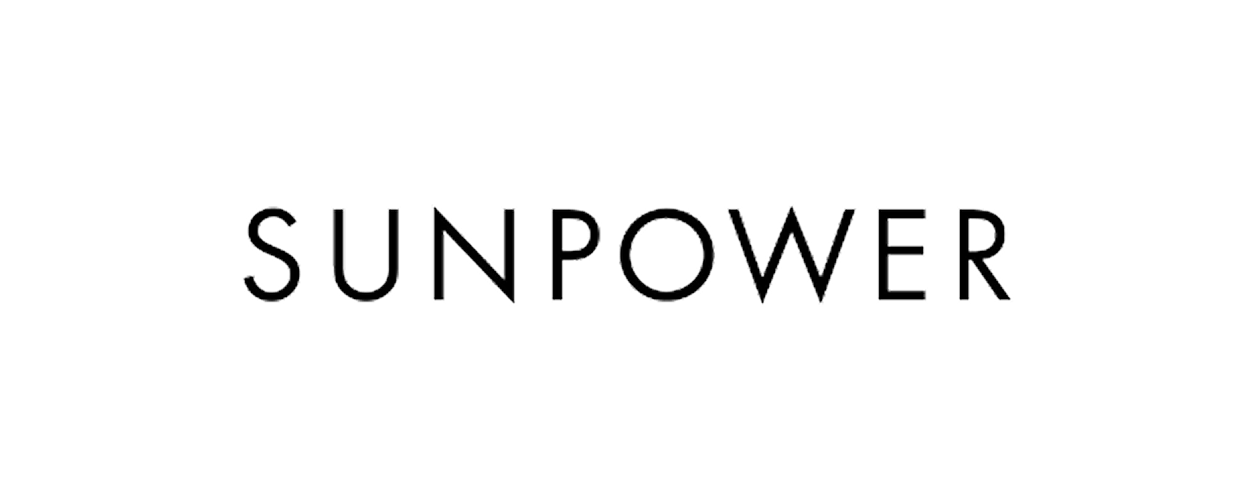 SunPower logo in black text on a white background