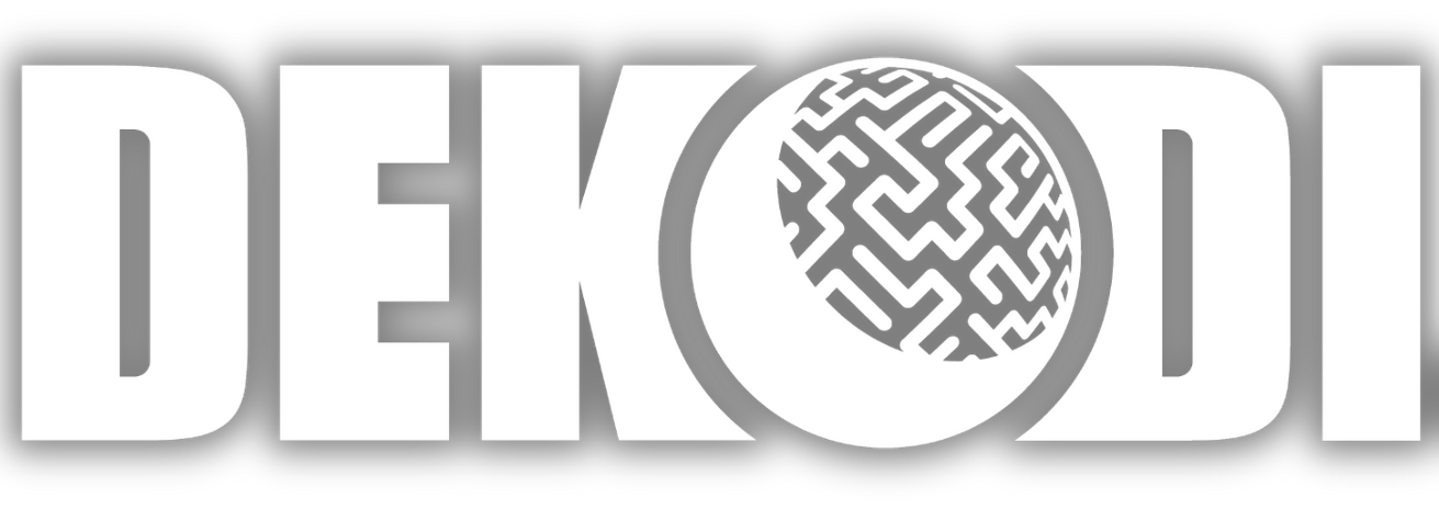DEKODI logo with a globe graphic in the center of the 