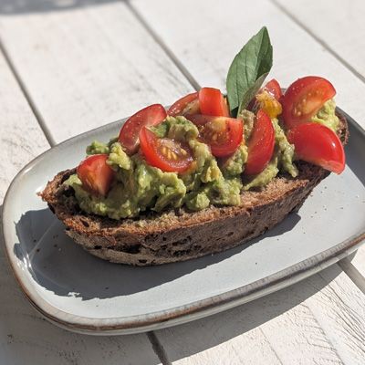 Inviting avocado toast.