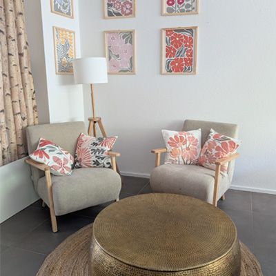 Cozy seating area.