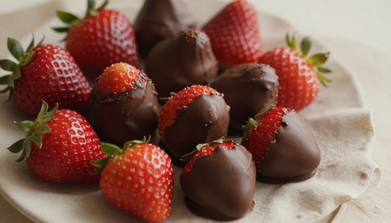 Handcrafted fruit bouquet and chocolate-covered strawberries