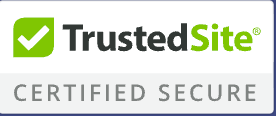 TrustedSite Certified Secure badge with green checkmark and gray text