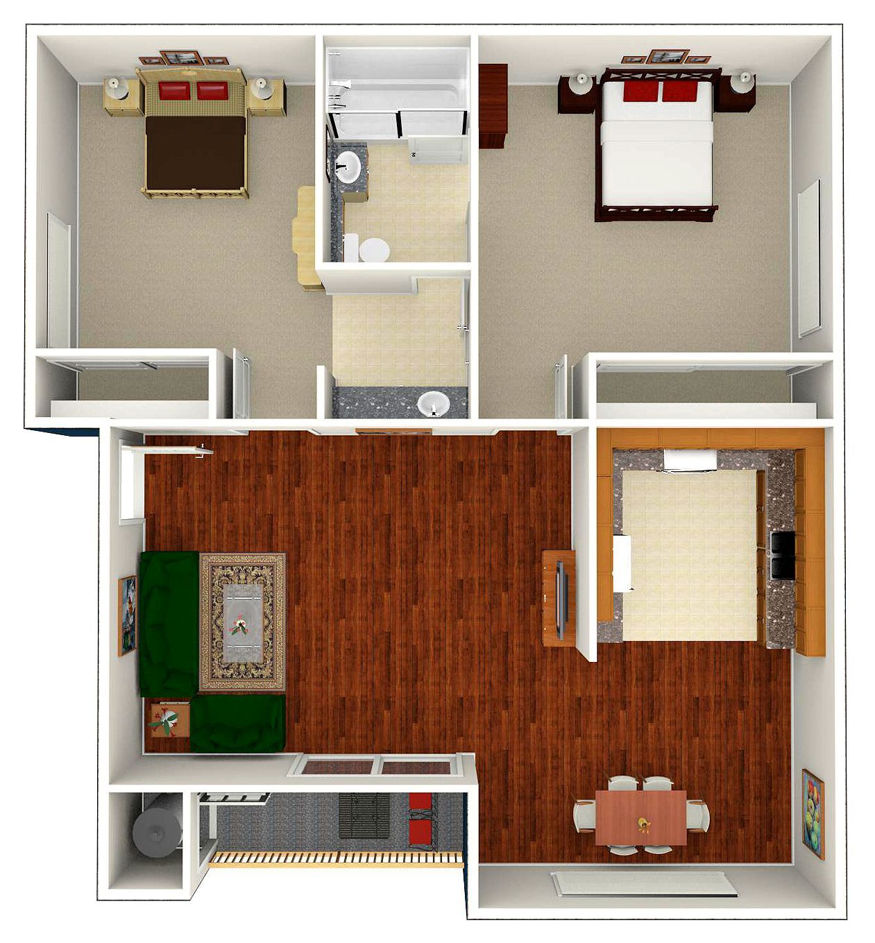 2 BED | 1 BATH