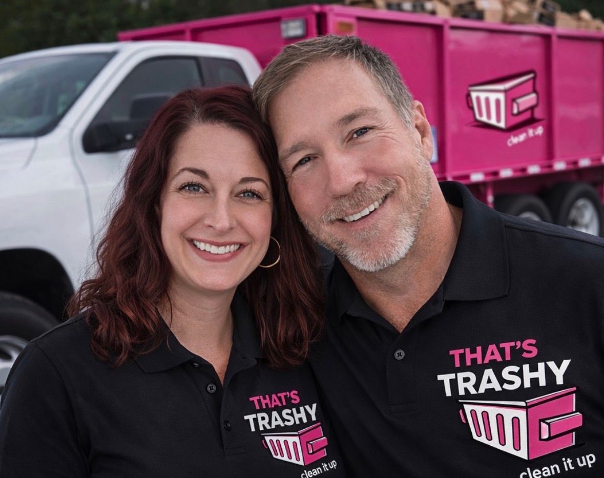 Owners Will and Casi Kramer in front of their company truck