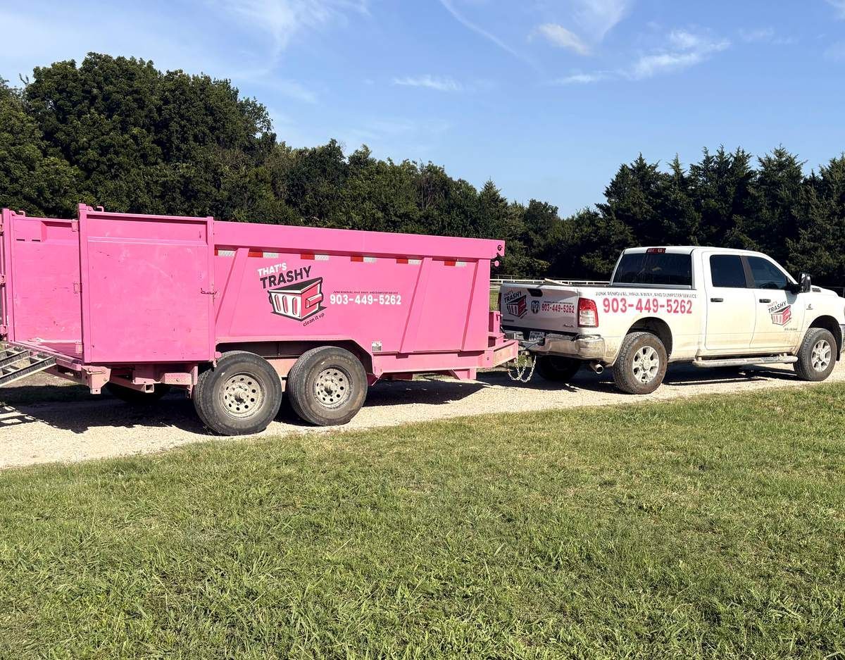 Truck and dumpster attached