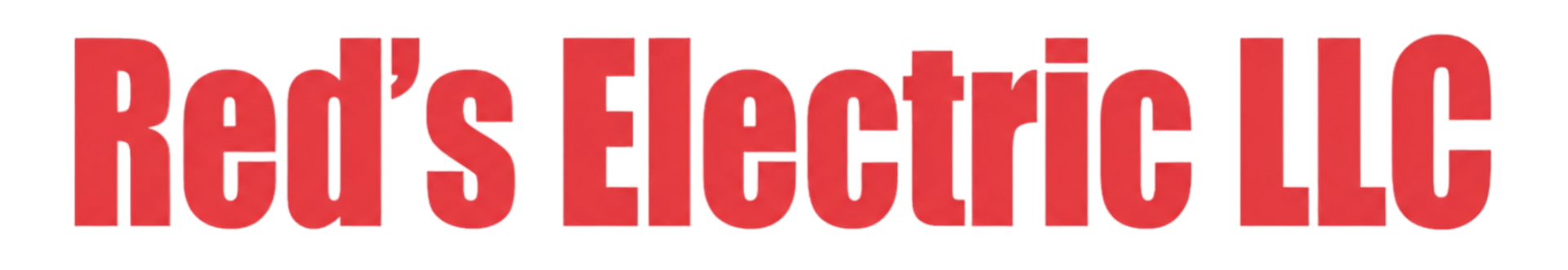 Red and black 3D logo reading “RED’S ELECTRIC”