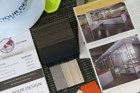 A business card that says your design on it