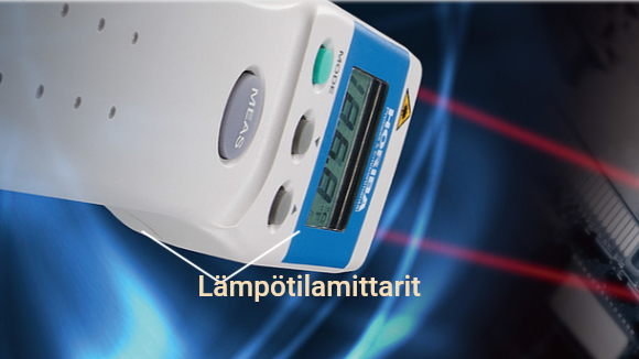 Ilman ja maaperän lämpötilan mittarit ja anturit eri käyttökohteisiin.