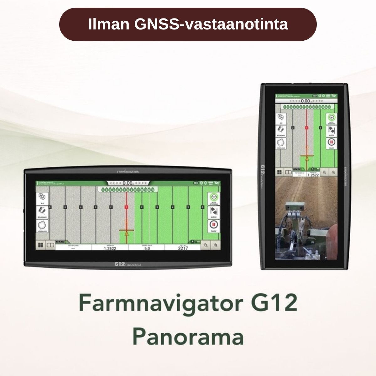 Farmnavigator G12 Panorama VT -ajo-opastin ja työkoneohjain, ilman GNSS-vastaanotinta