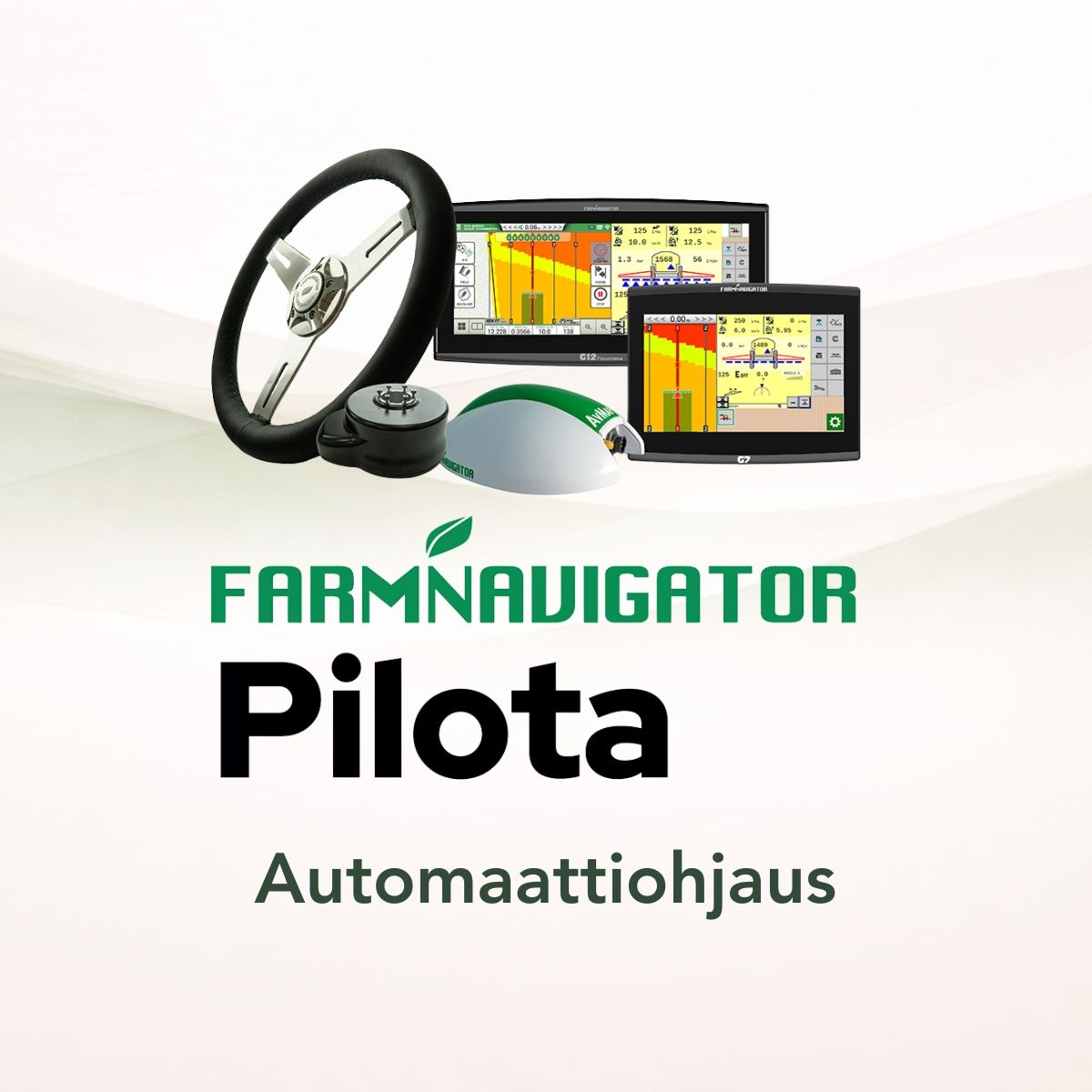 Farmnavigator G7 ja G12 -näytöt sekä Pilota-automaattiohjausjärjestelmä