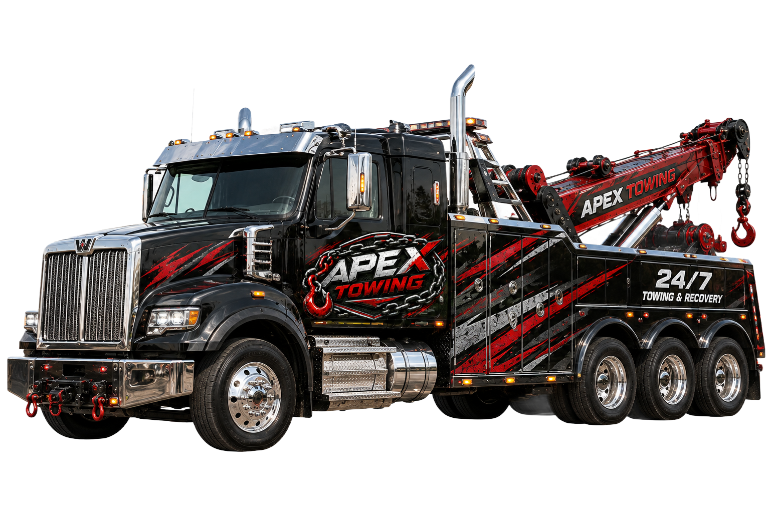Apex Towing tow truck serving Deerfield Beach, Broward County and Boca Raton — 24 hour towing and recovery