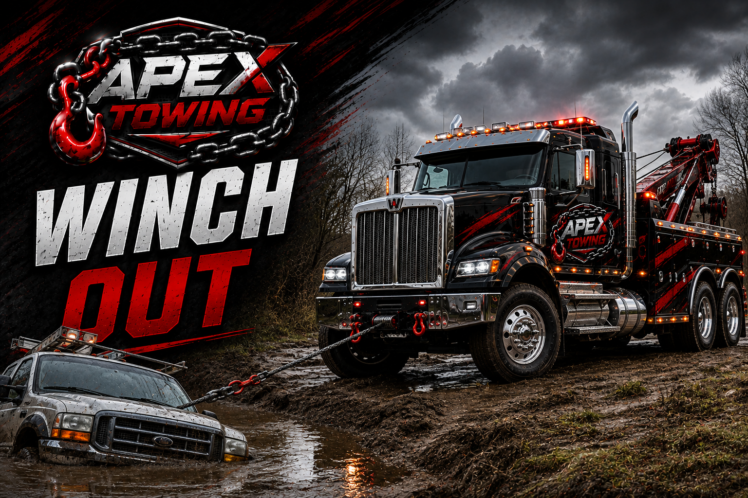 Winch out and vehicle recovery in Broward County — Apex Towing