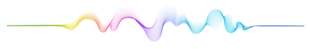 A colorful wave-like graphic with yellow, pink, purple, and blue hues fading into a white background.