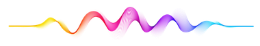 Colorful wave pattern on a white background.