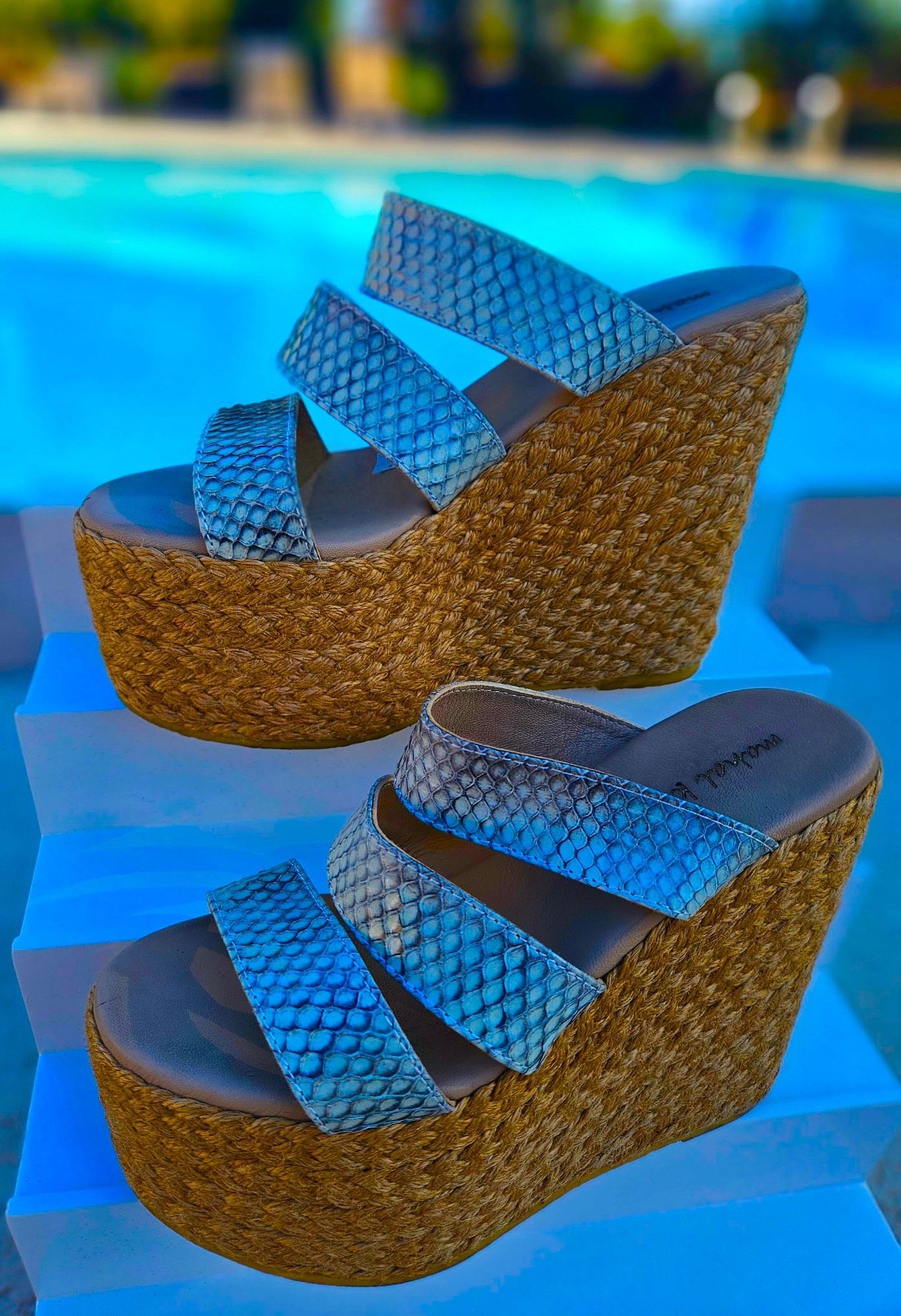 Mahal Kita Authentic Phyton Wedge Sandal