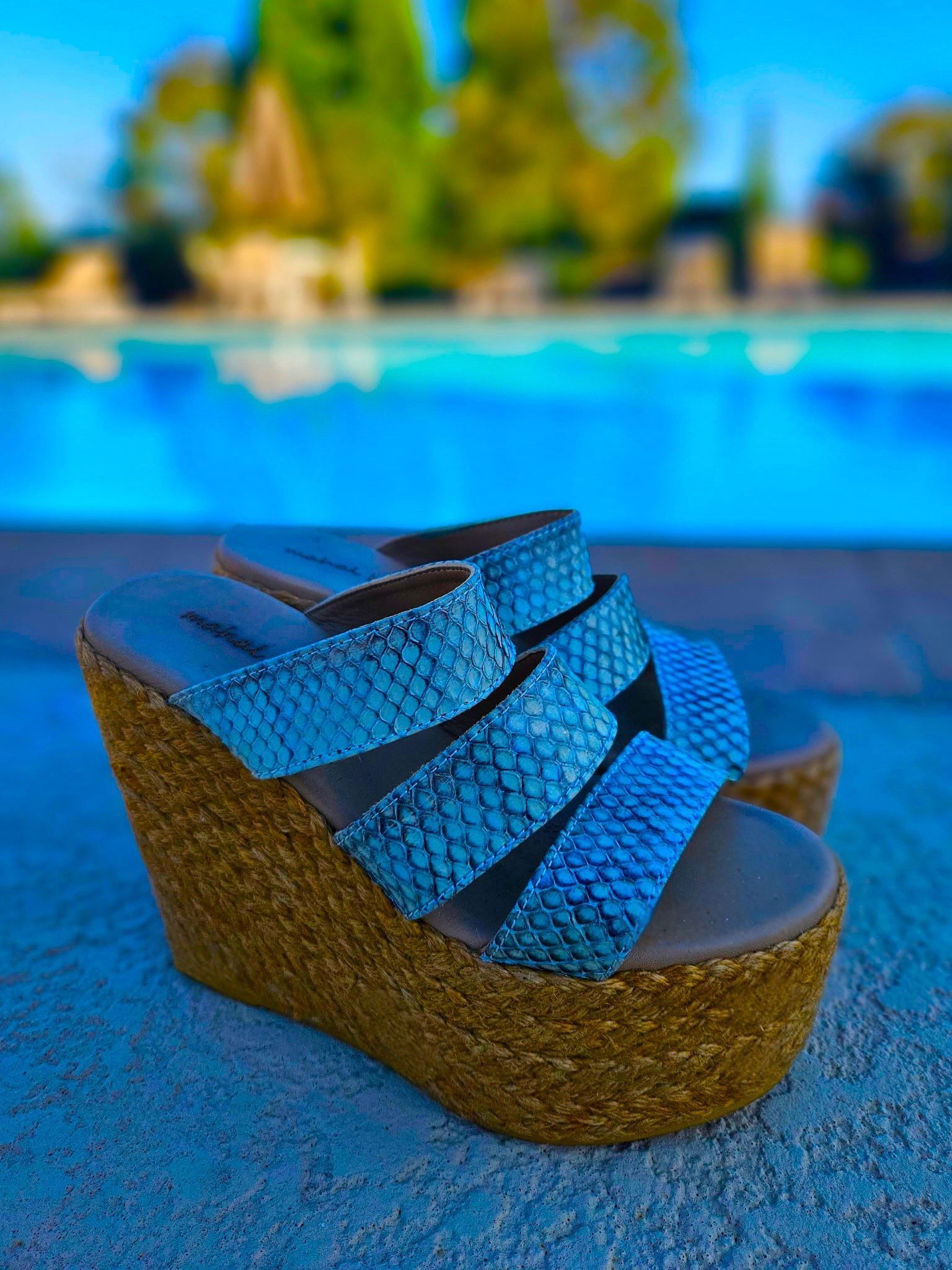 Mahal Kita Authentic Phyton Wedge Sandal