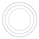 A simple line drawing of three concentric circles.