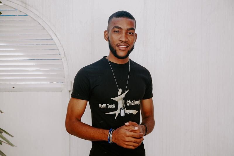 A person in a black
