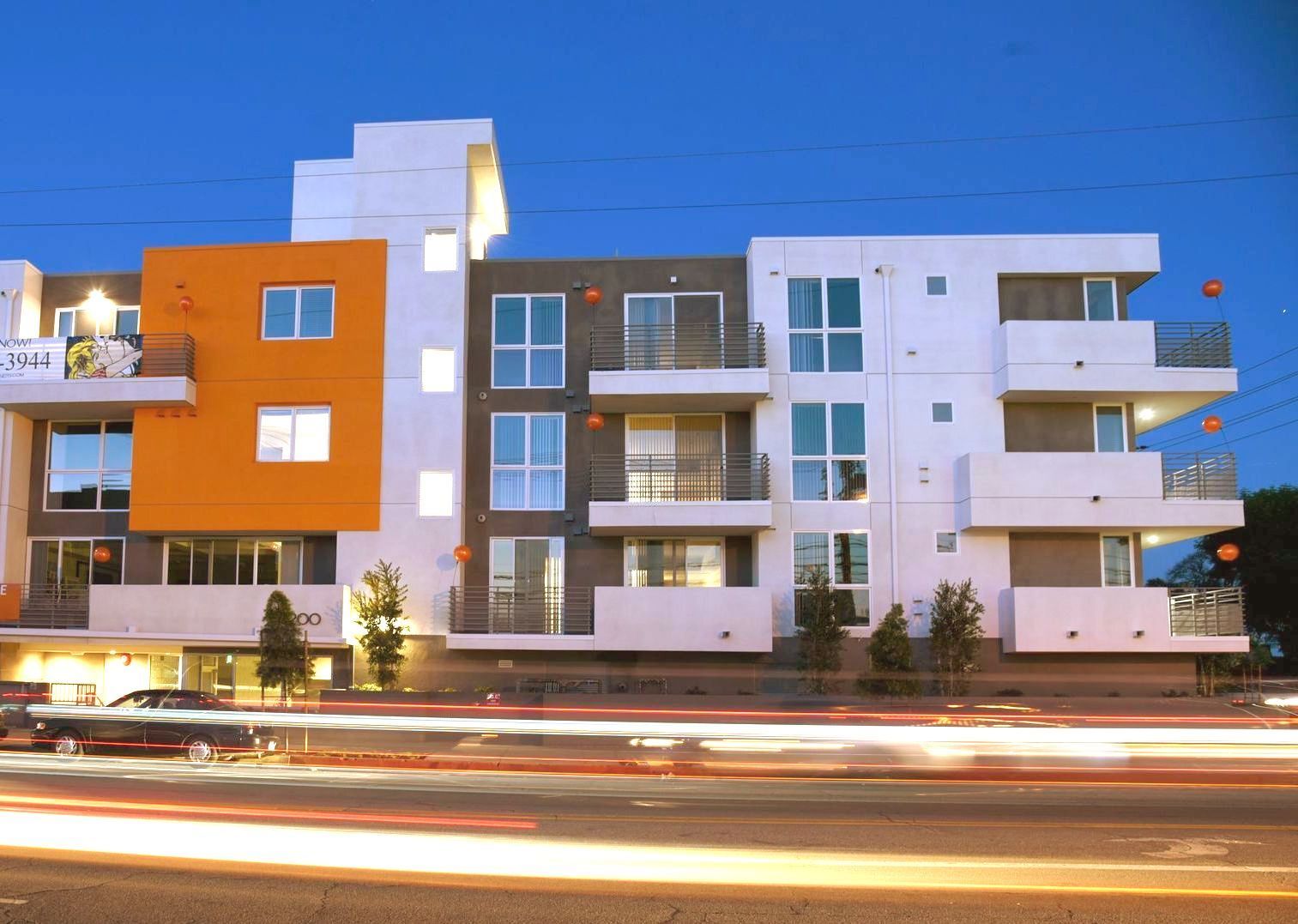 A building with a lot of windows and balconies