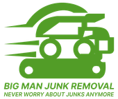 The logo for Big Man Junk Removal never worry about junks anymore.