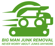 The logo for Big Man Junk Removal never worry about junks anymore.