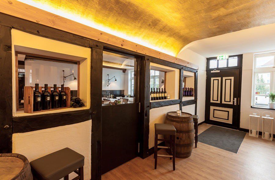 Restaurant Divino Celle - Beleuchtete Gewölbedecke