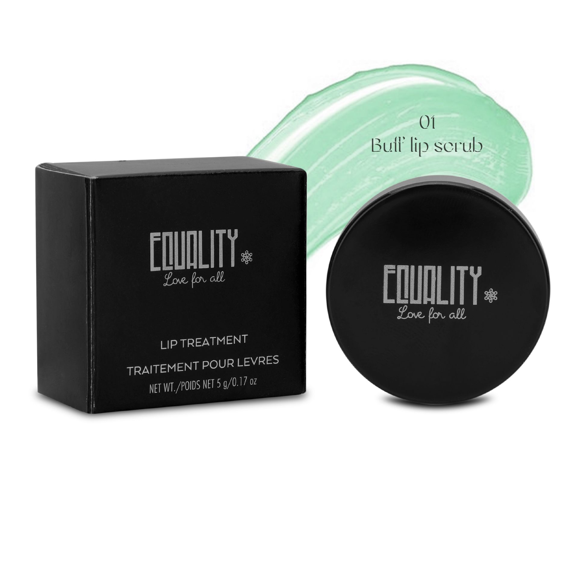 EQUALITY Buff Lip Scrub - Minty Conditioning Exfoliator for Smooth Lips, Gentle Buffing for Dry, Flaky Skin, Paraben-Free, Hypoallergenic, Non-Comedogenic, EU Compliant, Halal Certified