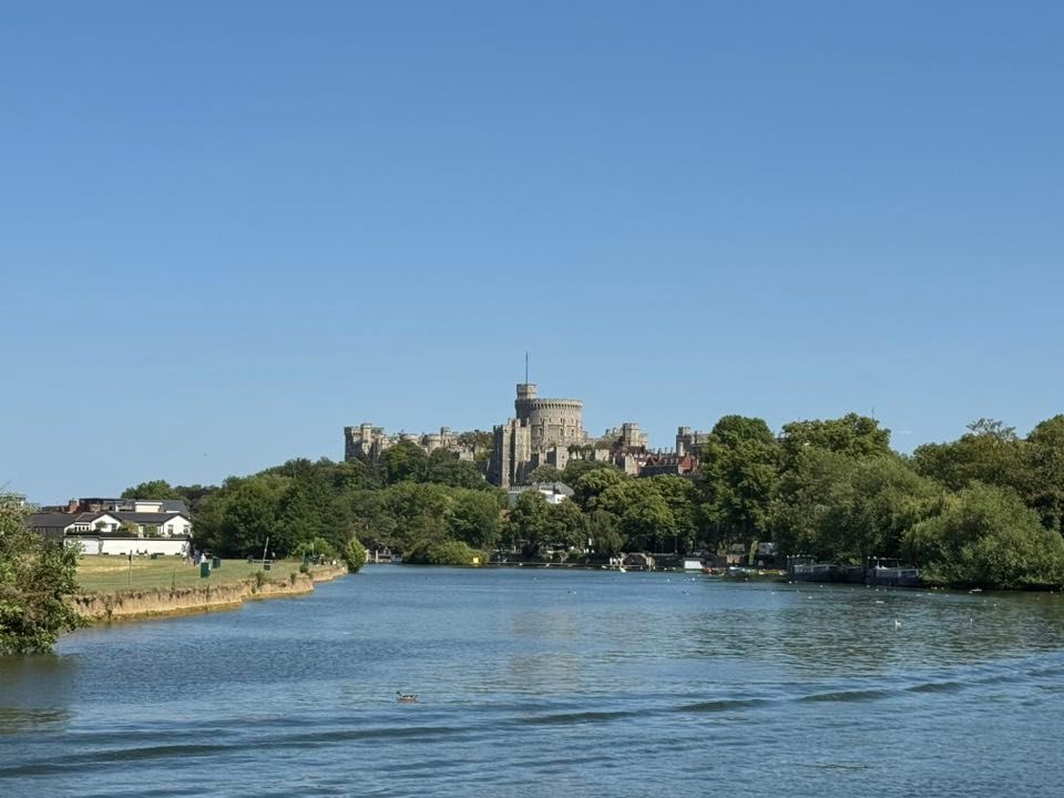 View of Windsor Castle from the River Thames in Windsor