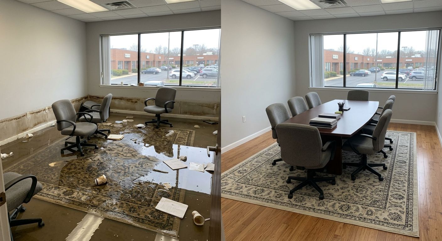 Before and after flood restoration Cinnaminson NJ Before and after flood restoration Cinnaminson NJ