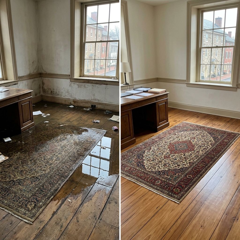 Before and after flood restoration Doylestown PA Before and after flood restoration Doylestown PA