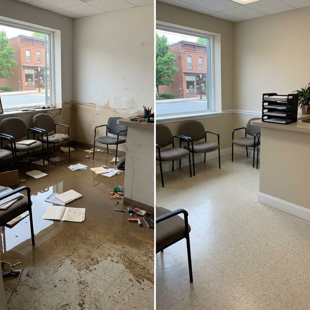 Before and after flood restoration Flemington NJ