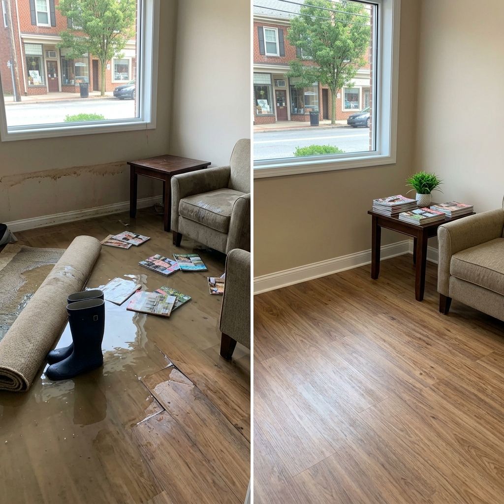 Before and after flood restoration Lansdale PA Before and after flood restoration Lansdale PA