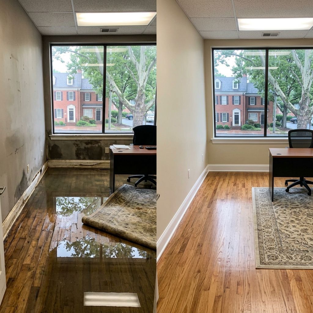 Before and after flood restoration Moorestown NJ Before and after flood restoration Moorestown NJ