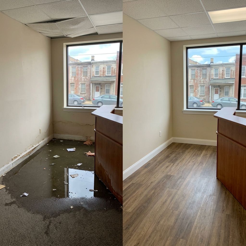 Before and after flood restoration Norristown PA Before and after flood restoration Norristown PA